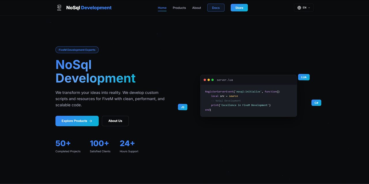 Anteprima del sito NoSql Development